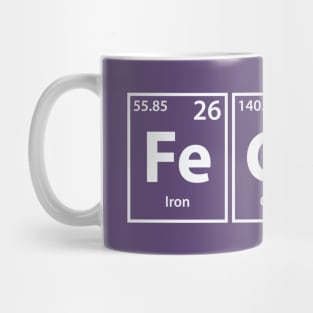 Feces (Fe-Ce-S) Periodic Elements Spelling Mug